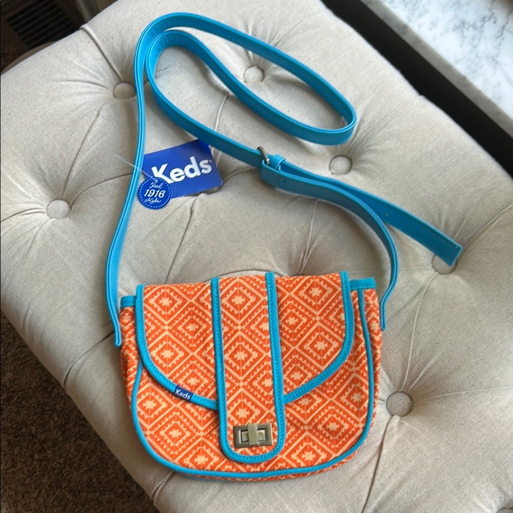 Keds Orange and Turquoise Crossbody Bag
